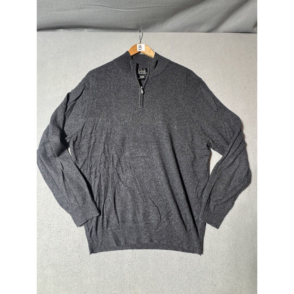 Jos A Bank Traveler’s Collection 100% Cashmere Sweater 1/4 Zip Mens Large L